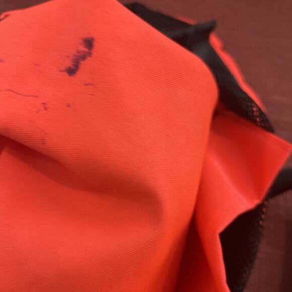 Victorias Secret PINK Tote Bag/Pool Bag Bright Orange Black Mesh Dual Handle - Picture 12 of 12